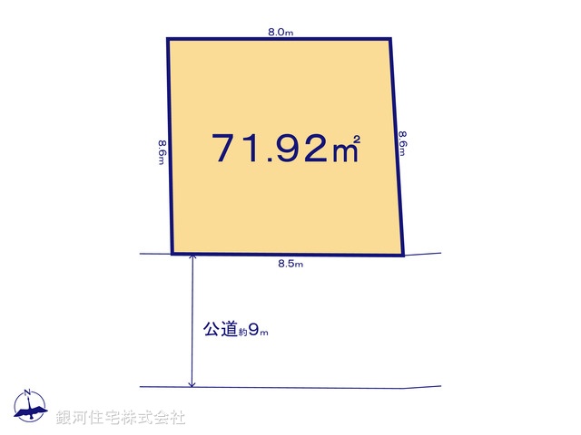 G00391179 東京都江戸川区東小松川４丁目 土地 5999万円【区画図】