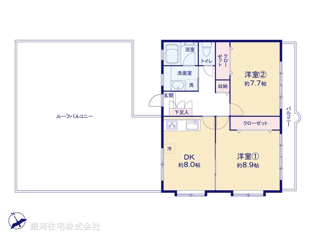 G00391210 神奈川県川崎市宮前区犬蔵２丁目 中古マンション 3199万円【間取図】