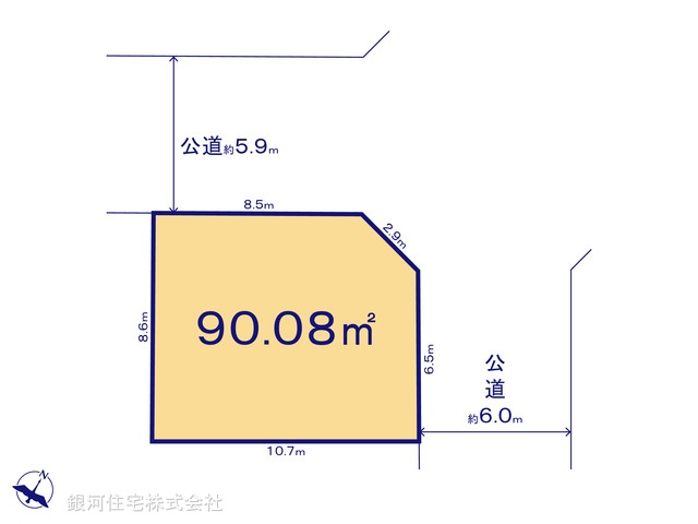 G00391232 千葉県市川市本北方３丁目 土地 2750万円【区画図】