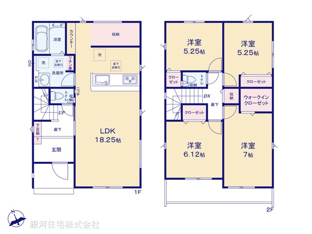 G00391350 千葉県市川市曽谷４丁目 新築一戸建て 4290万円【間取図】
