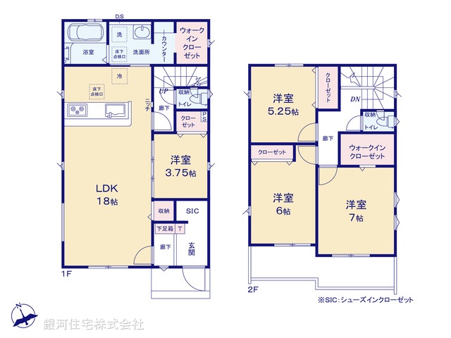 G00391351 千葉県市川市曽谷４丁目 新築一戸建て 4490万円【間取図】