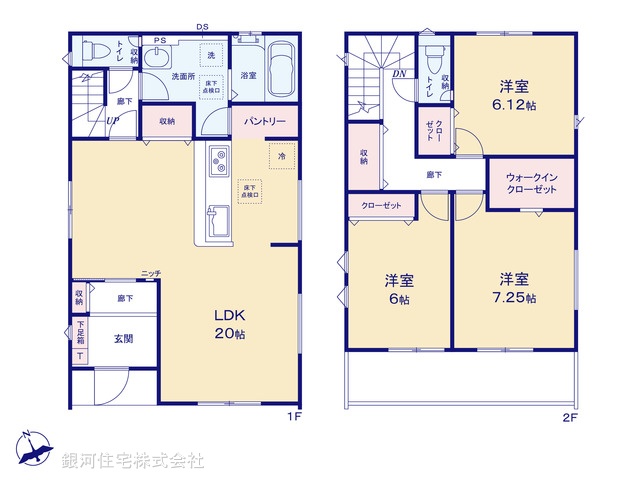 G00391354 千葉県市川市曽谷４丁目 新築一戸建て 4490万円【間取図】