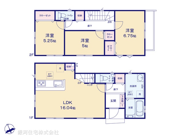 G00391356 千葉県市川市曽谷４丁目 新築一戸建て 4090万円【間取図】