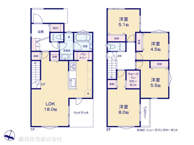 G00391452 千葉県千葉市若葉区小倉台３丁目 新築一戸建て 3780万円【間取図】