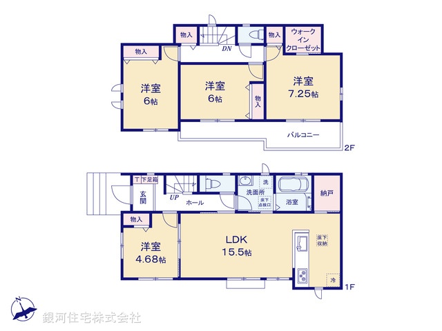G00391523 千葉県八千代市八千代台北１４丁目 新築一戸建て 3790万円【間取図】