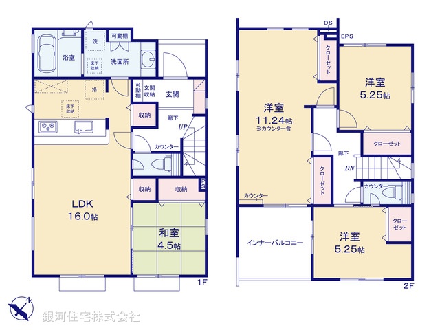 G00391571 埼玉県北本市中丸７丁目 新築一戸建て 3490万円【間取図】