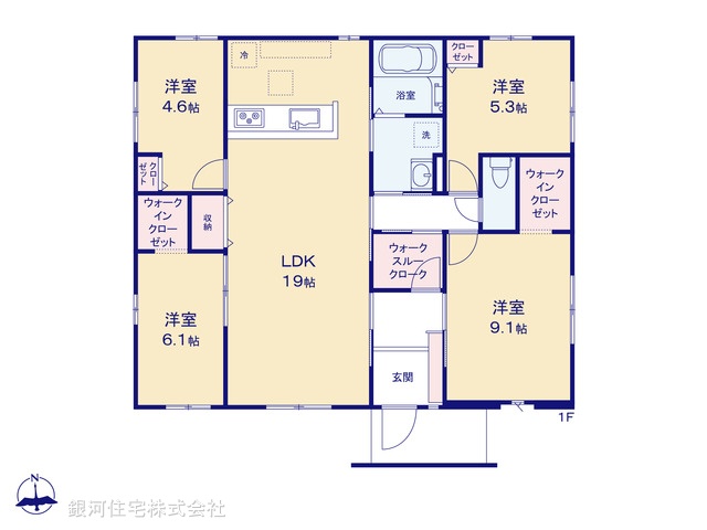 G00391585 千葉県野田市上花輪 新築一戸建て 3998万円【間取図】