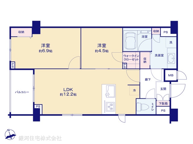 G00391612 東京都府中市緑町２丁目 中古マンション 6180万円【間取図】