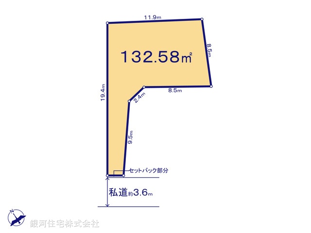 G00391687 東京都大田区上池台５丁目 土地 5980万円【区画図】