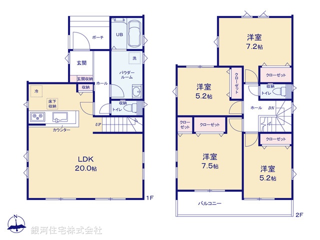 G00391701 千葉県松戸市上本郷 新築一戸建て 5799万円【間取図】