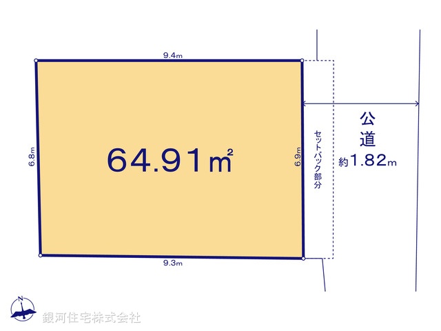 G00391702 東京都大田区羽田３丁目 土地 5400万円【区画図】