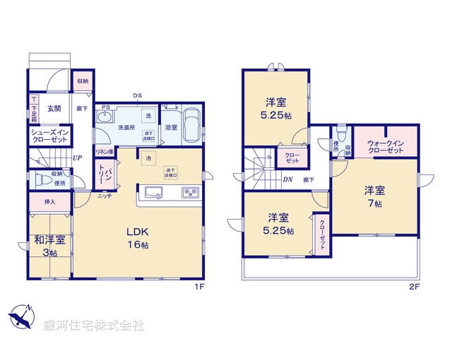 G00391750 埼玉県上尾市大字上 新築一戸建て 3599万円【間取図】