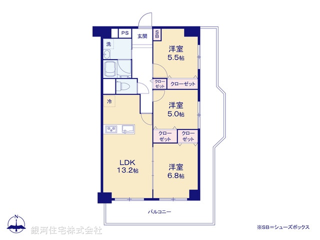 G00391752 埼玉県川口市青木１丁目 中古マンション 2899万円【間取図】