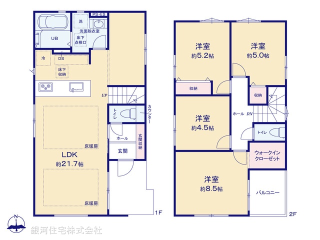 G00391772 東京都八王子市本町 新築一戸建て 6449万円【間取図】