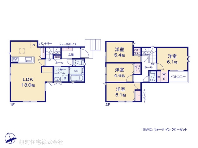 G00391787 神奈川県茅ヶ崎市今宿 新築一戸建て 3690万円【間取図】