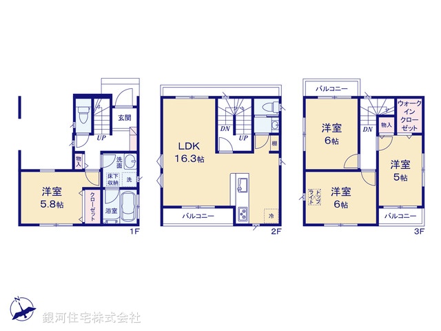 G00391797 埼玉県川口市芝西１丁目 新築一戸建て 4680万円【間取図】