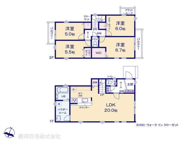 G00391819 東京都八王子市小比企町 新築一戸建て 4599万円【間取図】
