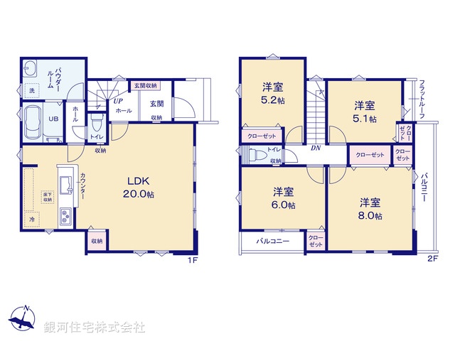G00391821 東京都八王子市小比企町 新築一戸建て 4899万円【間取図】