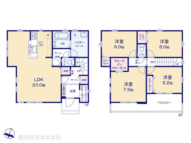 G00391822 東京都八王子市小比企町 新築一戸建て 4199万円【間取図】