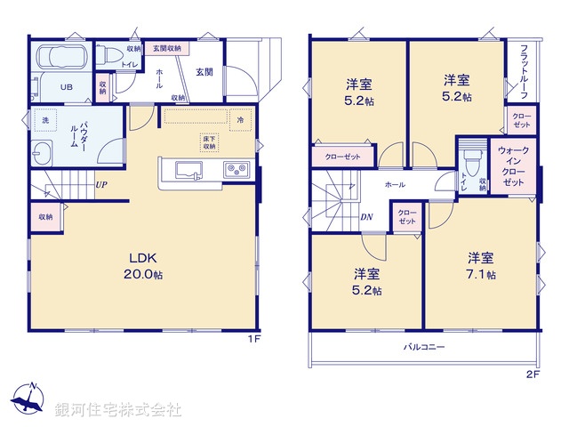 G00391823 東京都八王子市小比企町 新築一戸建て 4399万円【間取図】