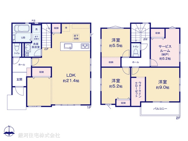 G00391836 東京都八王子市富士見町 新築一戸建て 4599万円【間取図】
