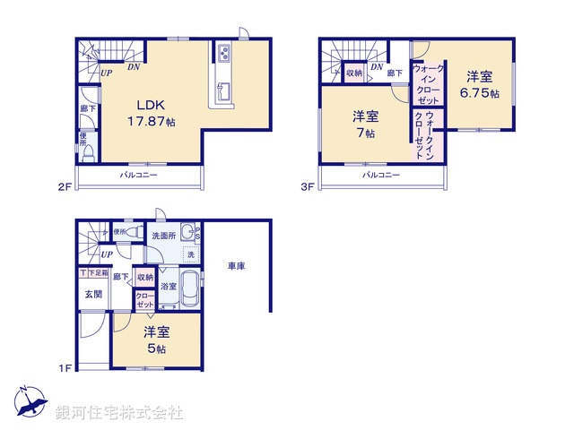 G00391864 埼玉県川口市南鳩ヶ谷４丁目 新築一戸建て 4299万円【間取図】
