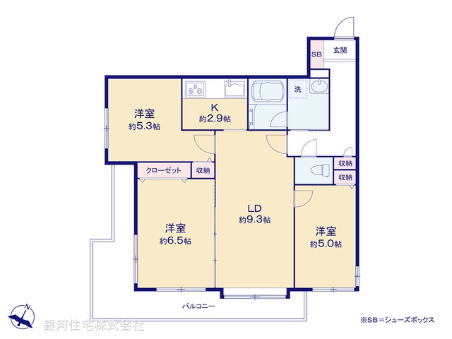 G00391869 神奈川県横浜市南区三春台 中古マンション 2780万円【間取図】