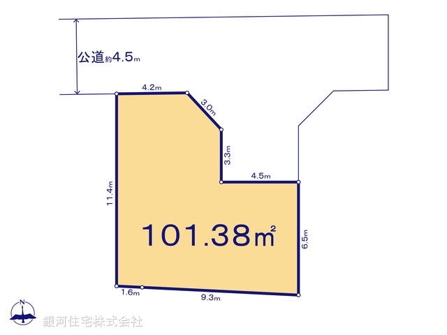 G00391879 神奈川県茅ヶ崎市円蔵 土地(建築条件付土地) 2391万円【区画図】