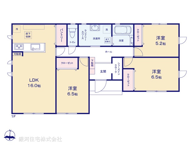 G00391896 千葉県千葉市若葉区大宮台７丁目 新築一戸建て 3190万円【間取図】