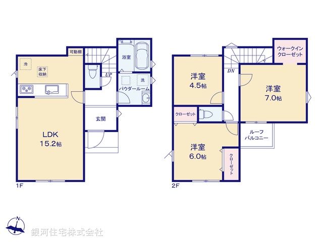 G00391931 千葉県柏市新逆井１丁目 新築一戸建て 2780万円【間取図】