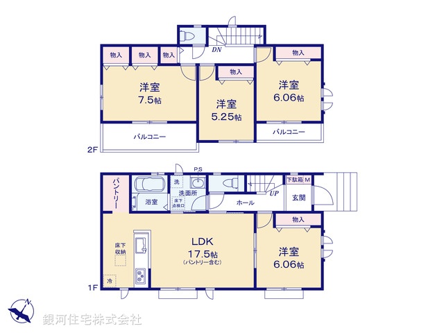 G00391979 埼玉県上尾市緑丘４丁目 新築一戸建て 4790万円【間取図】
