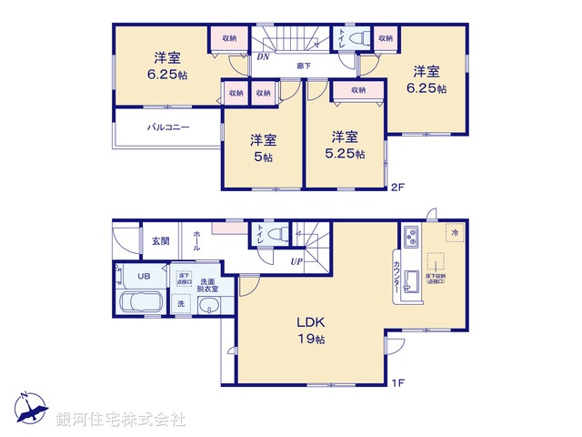 G00391988 千葉県船橋市丸山１丁目 新築一戸建て 3790万円【間取図】