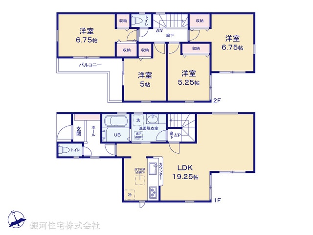 G00391989 千葉県船橋市丸山１丁目 新築一戸建て 3790万円【間取図】