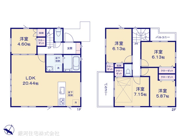 G00391993 千葉県船橋市藤原７丁目 新築一戸建て 4980万円【間取図】