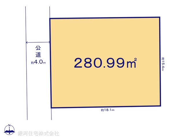 G00392051 千葉県流山市江戸川台東３丁目 土地 4180万円【区画図】