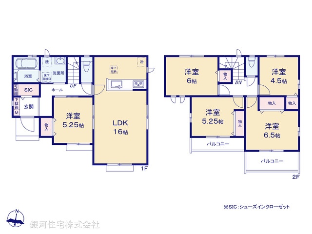 G00392090 東京都練馬区大泉学園町６丁目 新築一戸建て 6590万円【間取図】