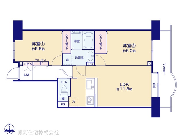 G00392114 東京都足立区西保木間２丁目 中古マンション 3199万円【間取図】