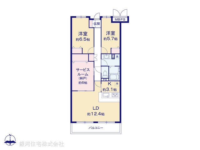 G00392125 埼玉県深谷市稲荷町１丁目 中古マンション 1780万円【間取図】