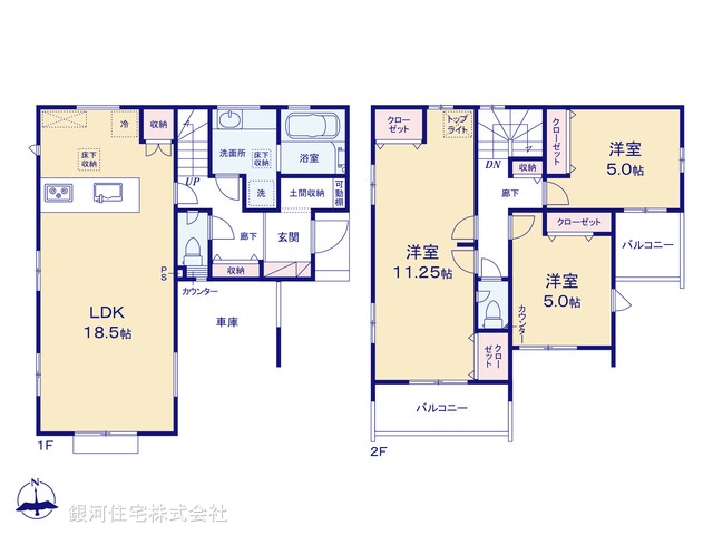G00392175 埼玉県さいたま市北区大成町４丁目 新築一戸建て 6498万円【間取図】