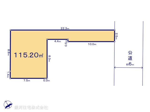 G00392187 東京都日野市東豊田４丁目 土地 2880万円【区画図】