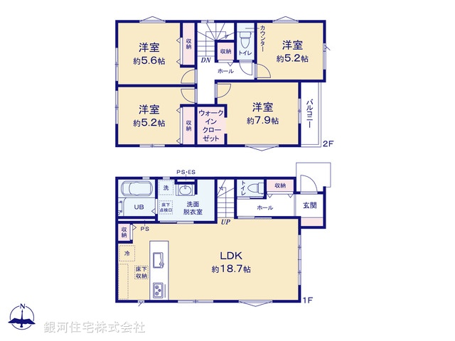 G00392219 神奈川県座間市立野台３丁目 新築一戸建て 4099万円【間取図】