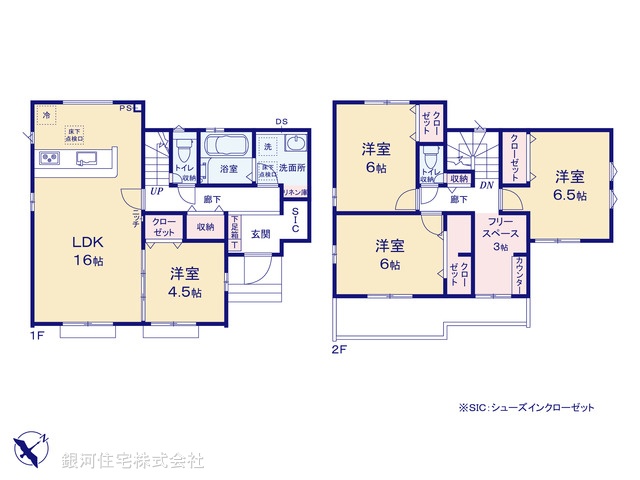 G00392226 埼玉県入間市小谷田２丁目 新築一戸建て 3180万円【間取図】