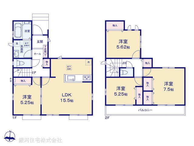 G00392246 千葉県習志野市東習志野８丁目 新築一戸建て 3790万円【間取図】