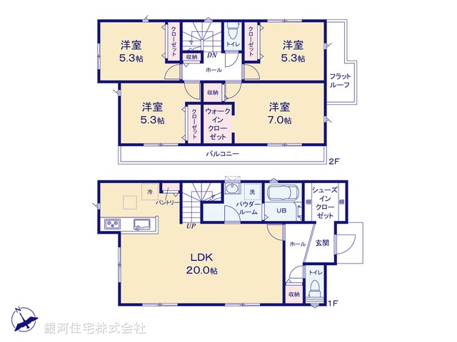 G00392261 神奈川県横浜市港南区芹が谷１丁目 新築一戸建て 5090万円【間取図】