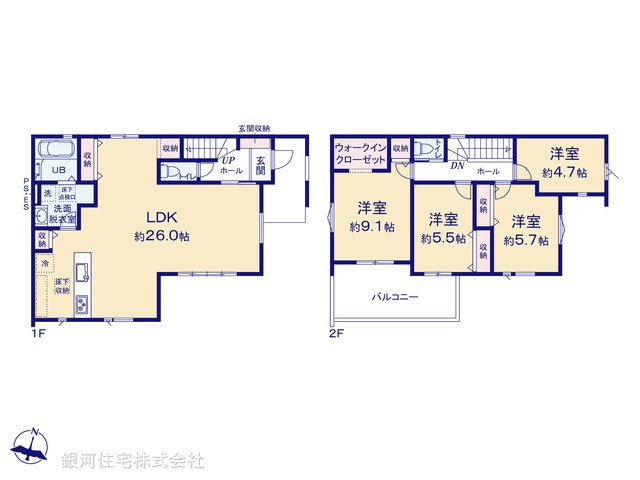 G00392277 千葉県千葉市中央区宮崎町 新築一戸建て 5149万円【間取図】