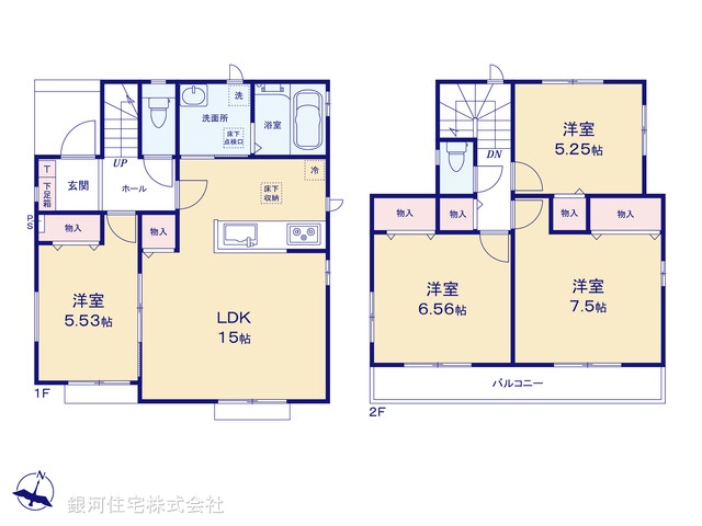 G00392290 埼玉県さいたま市桜区栄和１丁目 新築一戸建て 3890万円【間取図】