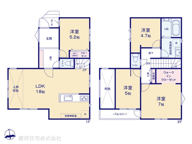 G00392302 千葉県習志野市屋敷５丁目 新築一戸建て 3990万円【間取図】