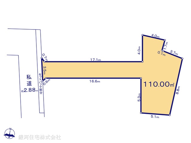 G00392304 東京都大田区南馬込１丁目 土地 6680万円【区画図】