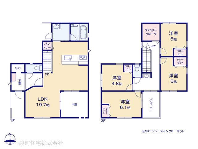 G00392378 神奈川県横浜市都筑区大熊町 新築一戸建て 6380万円【間取図】