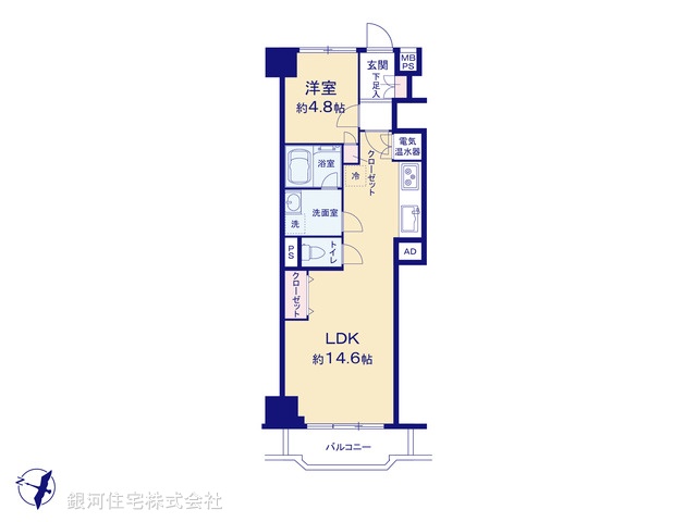 G00392423 東京都目黒区中目黒２丁目 中古マンション 5990万円【間取図】